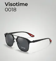 Visotime Modern Geometric Navigator Sunglasses – Polarized Dual-Tone Frame (Model 0017)_img_2