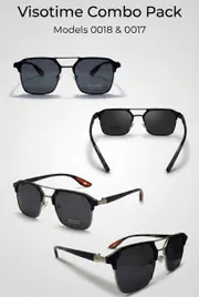 Visotime Modern Geometric Navigator Sunglasses – Polarized Dual-Tone Frame (Model 0017)_img_5