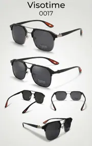Visotime Men’s Geometric Double-Bridge Polarized Sunglasses (Model 0018)_img_4