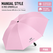 UV Protection Manual Sun & Rain Umbrella for Men and Women_img_10