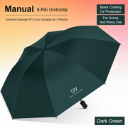 UV Protection Manual Sun & Rain Umbrella for Men and Women_img_8