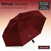UV Protection Manual Sun & Rain Umbrella for Men and Women_img_6
