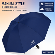 UV Protection Manual Sun & Rain Umbrella for Men and Women_img_7