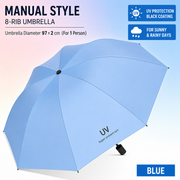 UV Protection Manual Sun & Rain Umbrella for Men and Women_img_9