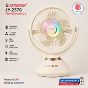Joy Super JY-2570 Professional 6 Battery Rechargeable Portable Table Fan_img_1