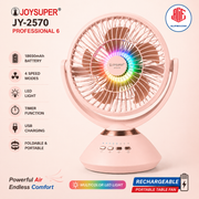Joy Super JY-2570 Professional 6 Battery Rechargeable Portable Table Fan_img_2