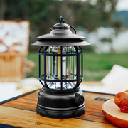 Multifunctional Rechargeable Stepless Dimming Handheld LED Camping Lamp Vintage Portable Lantern_img_1