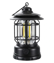 Multifunctional Rechargeable Stepless Dimming Handheld LED Camping Lamp Vintage Portable Lantern_img_0