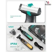 VGR 360 Hair Trimmer Waterproof Household Rechargeable Adjustable Hair Trimmer Full Body Washable Reciprocating Men’s Trimmer_img_2