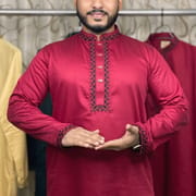 Plain Cotton Embroidery Panjabi_img_0
