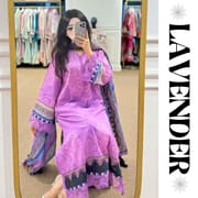 Lavender Purple Digital Printed Lawn 3-Piece_img_1