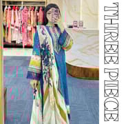 Teal Blue Printed Lawn Three Piece Suit_img_2