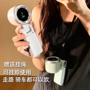 Portable Handheld Turbo Fan, 5 Gear Wind, Battery Operated, Up to 12 Working Hours, 3 IN 1 Hand Fans with Air Turbo Tech Cooling Fan for Outdoor Activities, Travel, Beach (White)_img_4