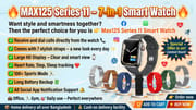 Max125 Series 11 7-in-1 Smart Watch with Bluetooth Calling & 7 Straps for Men_img_2