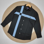 New trendy Block print shirt Black_img_0