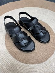 Premium pure lather slipper sandal with belt -004_img_2