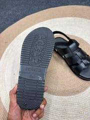Premium pure lather slipper sandal with belt -004_img_3