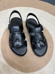 Premium pure lather slipper sandal with belt -004_img_0