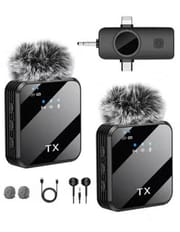 F11-2 3in 1 Wireless Collar Microphone for iPhone/Android/Type C_img_0