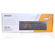 A4tech KRS-82 USB Wired Keyboard - Bangla Layout - FN Multimedia Key - Comfort Roundedge Keycaps - USB - For PC/Laptop - Black_img_1