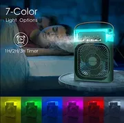 3 in 1 USB Portable Non Rechargeable Air Cooling Fan with Humidifier Purifier Mist and LED Light_img_0