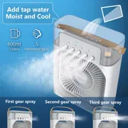 3 in 1 USB Portable Non Rechargeable Air Cooling Fan with Humidifier Purifier Mist and LED Light_img_2