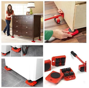 5 Piece Furniture Moving Heavy Hand Tool Set Furniture Lifter Mover for Sofa Bed Cabinet Wheel Bar + Mover Roller Transport (P-1897)_img_0