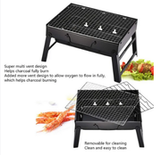 BBQ Grill Portable, Charcoal Barbecue Grill Smoker Grill for Outdoor Cooking Camping Hiking Picnics (P-3072)_img_1