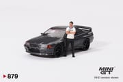 MiniGT - Nissan Skyline GT-R (R32) Gunmetal W/ Matsuda Figure Tsugio Matsuda Collection No.3 TAS 2025 Exclusive_img_0