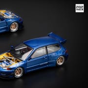 PopRace - PANDEM CIVIC EG6 METALLIC BLUE WITH OPEN HOOD_img_3