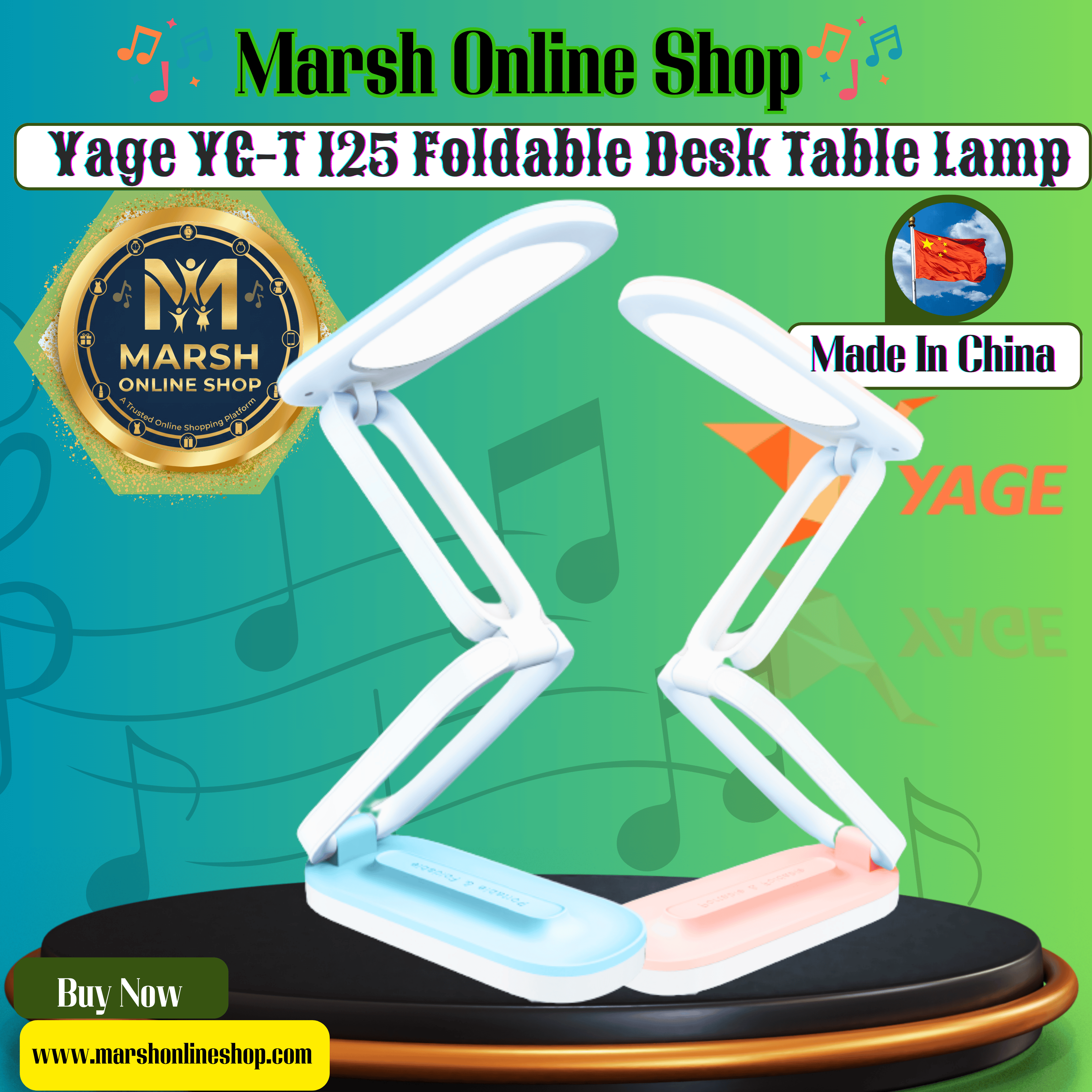 👉🔰YAGE YG-T125 LED Rechargeable Eye Protection Touch Control Flexible LED Lamp_img_0