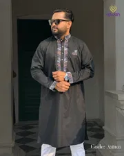 Noir Elegance Embroidery Panjabi -A3B103_img_2