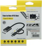 2 in 1 USB 3.0 OTG Adapter Cable Type-C Micro USB to USB 3.0 Interface Charging Cable Line for Cellphone Converter_img_1
