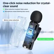BOYA by-V2 Wireless Lavalier Microphone for iPhone, Mini Phone Microphone Wireless, Noise Canceling, Dual Lapel Mic for YouTube, Podcast, TikTok Vlog Recording(Not Compatible iPhone 15/16/17)_img_1