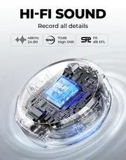 Hollyland Lark M2 Wireless Microphone for iPhone/Camera/Android/PC, 48kHz/24-bit High Fidelity Audio, 300m Range, Noise Cancelling, 40h Use, YouTube, Vlog, Streaming (2TX + 3RX + Charging Case)_img_4
