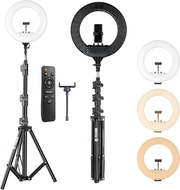 DIGITEK (DRL 18RT C9) LED Ring Light with Remote Control & 250cm Stand - Smartphone Grip - AC Powered, USB Support - Adjustable Lighting Intensity - Photo, Video Shoots, Makeup, & Vlogging_img_0