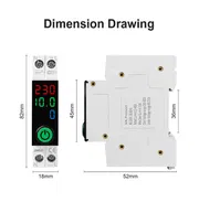 Tuya WiFi Smart Switch 63A with Display | Smart Life App Control Miniature Circuit Breaker | Timer Voice Control | DIN Rail Smart MCB_img_4