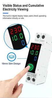 Tuya WiFi Smart Switch 63A with Display | Smart Life App Control Miniature Circuit Breaker | Timer Voice Control | DIN Rail Smart MCB_img_2