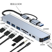 Type-C/Usb Dual-Head Eight-In-One Docking Station Computer Multi-Interface Multi-Device Compatible High-Speed Transmission Hub_img_1