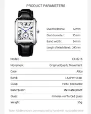 Chenxi Tank Watch (Silver-White)_img_1
