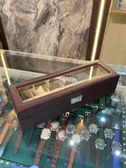 6 Slots Leather Watch Organizer Box (Brown-Cream)_img_2