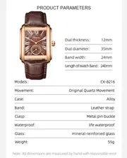 Chenxi Tank Watch (Brown)_img_3