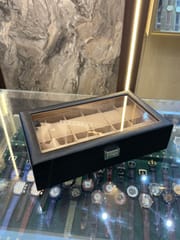 12 Slots Leather Watch Organizer Box (Black-Cream)_img_1