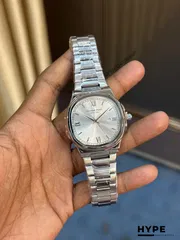 Universe Point Square Shape Quartz Watch With Date For Men (Silver-White)_img_0