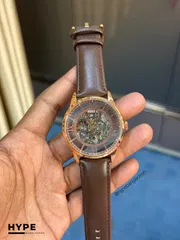 Fossil Transperent Automatic (Brown-Rosegold)_img_0