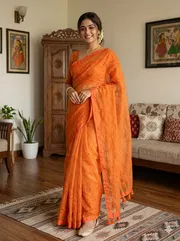 Embroidery Premium Half Silk Sharee_img_4