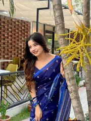 Chanderi silk sharee with blause pcs_img_1