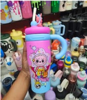 Premium Cartoon Printed Insulated Water Bottle with Handle – Hot & Cold inva gadget_img_4