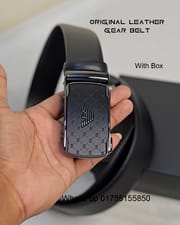 Premium Genuine Leather Armani Auto Gear Belt With Box_img_1