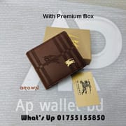 Burberry Soft Leather Embossed Short Wallet With Premium Box_img_2